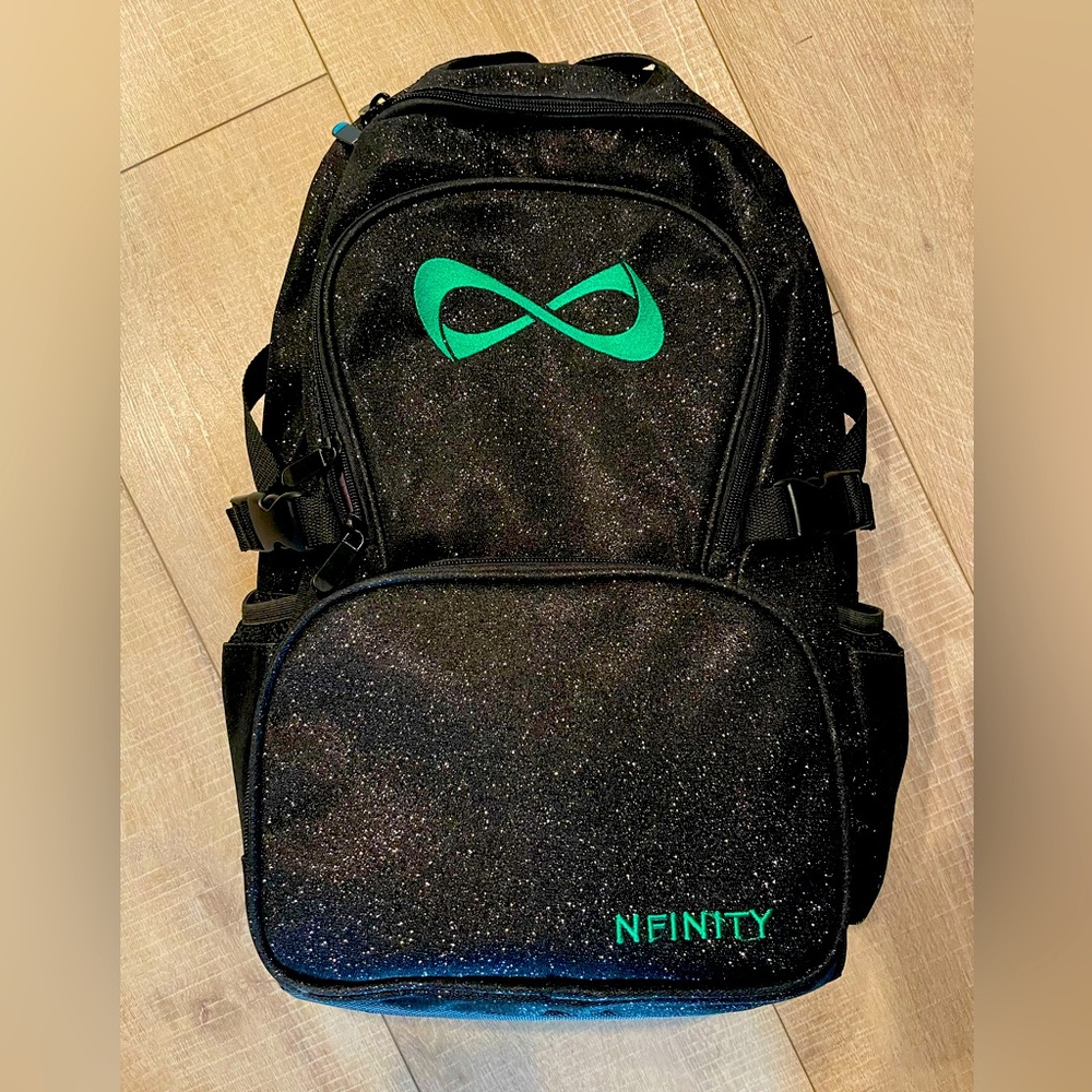 Nfinity Cheer Sparkle Black with Green Detail Backpack